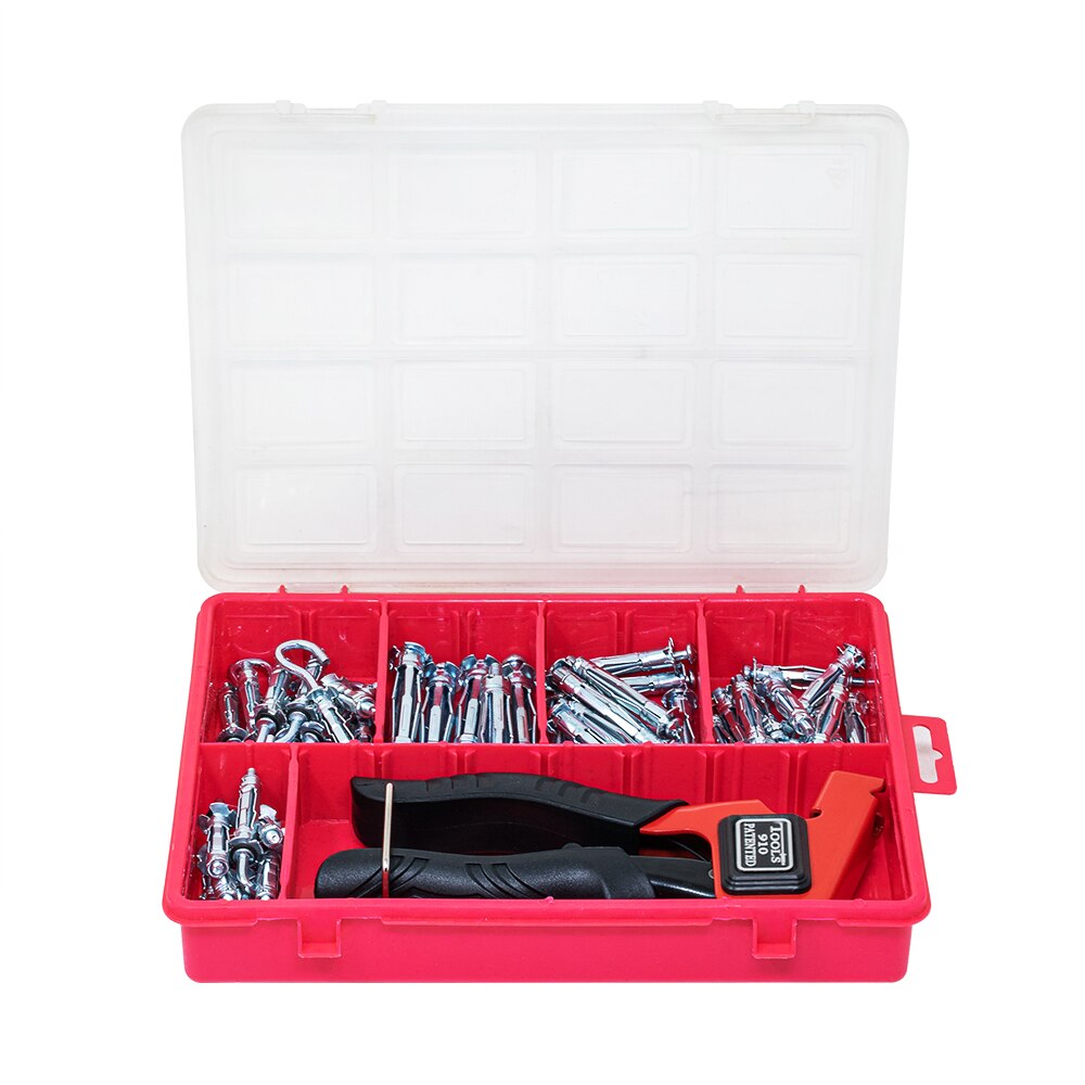 Heavy Duty Metal Setting Tool, Hollow Wall Metal Cavity Anchors Plasterboard Fixing,62Pcs