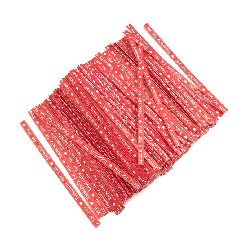 Lot de 500 cravates d'emballage scellées en sachet de bonbons, biscuits, pour emballage de , à faire soi-même, pour fête de mariage, boulangerie, spécialement torsadées, décoration de maison