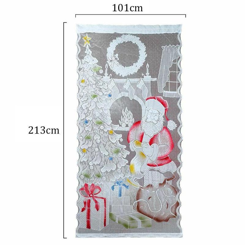 Rideaux de noël Santa Clause impression renne imprimé rideau pour chambre salon enfants maison hôtel rideau décoratif