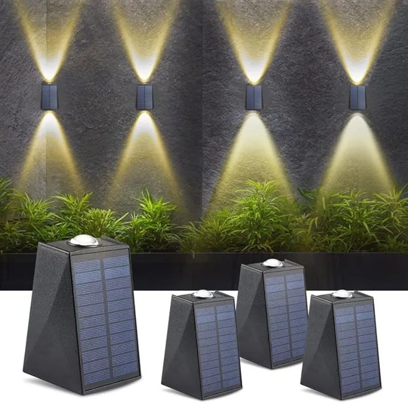 Lámpara de pared solar Lámpara de pared impermeable para patio Lámpara solar para exteriores para casa, garaje, jardín, patio, porche