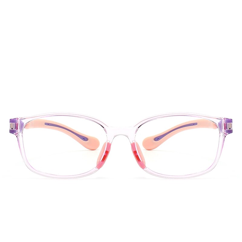 Kids Glasses Blue Light Glasses Boy Girls Adjustable Colorful Children Computer Optical Frame Eyeglasses Soft Frame UV400: TRANSPARENT PINK