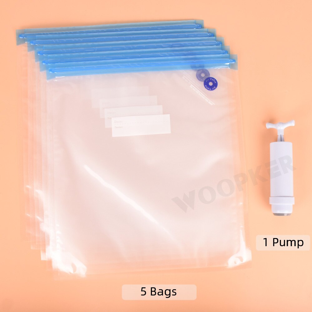 3D Printer PLA ABS TPU Filament Drying Vacuum Storage Bag Impressora Printer Accessories: 1 Pump with 5 Bags