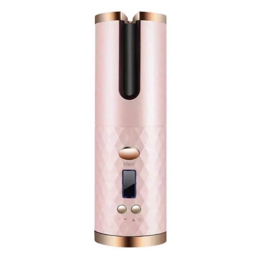 Cordless Automatic Hair Curler USB Rechargeable Curling Iron Curls Waves LCD Display Ceramic Curly Rotating Curling Wave Styler