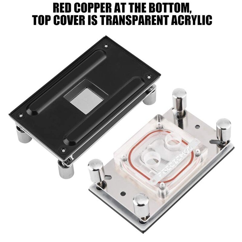 FREEZEMOD Acrylic Top CPU Water Cooling Block Sprayable RGB CPU Liquid Block with 0.3 Channel for AMD AM3+ AM4 RGB Light