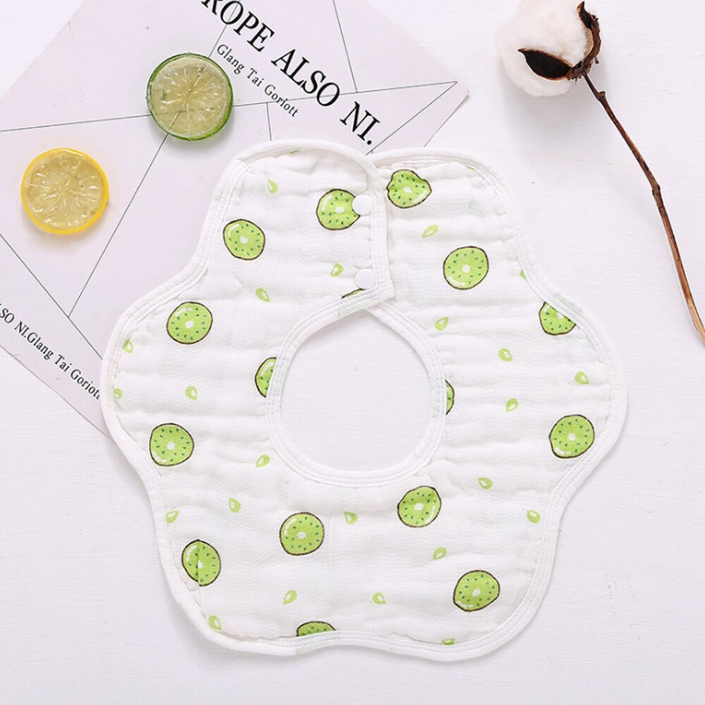 360 graus de giro algodão flor impermeável bebê arroto panos saliva toalha dos desenhos animados macio redondo bandana babadores alimentação cachecol: E758402A