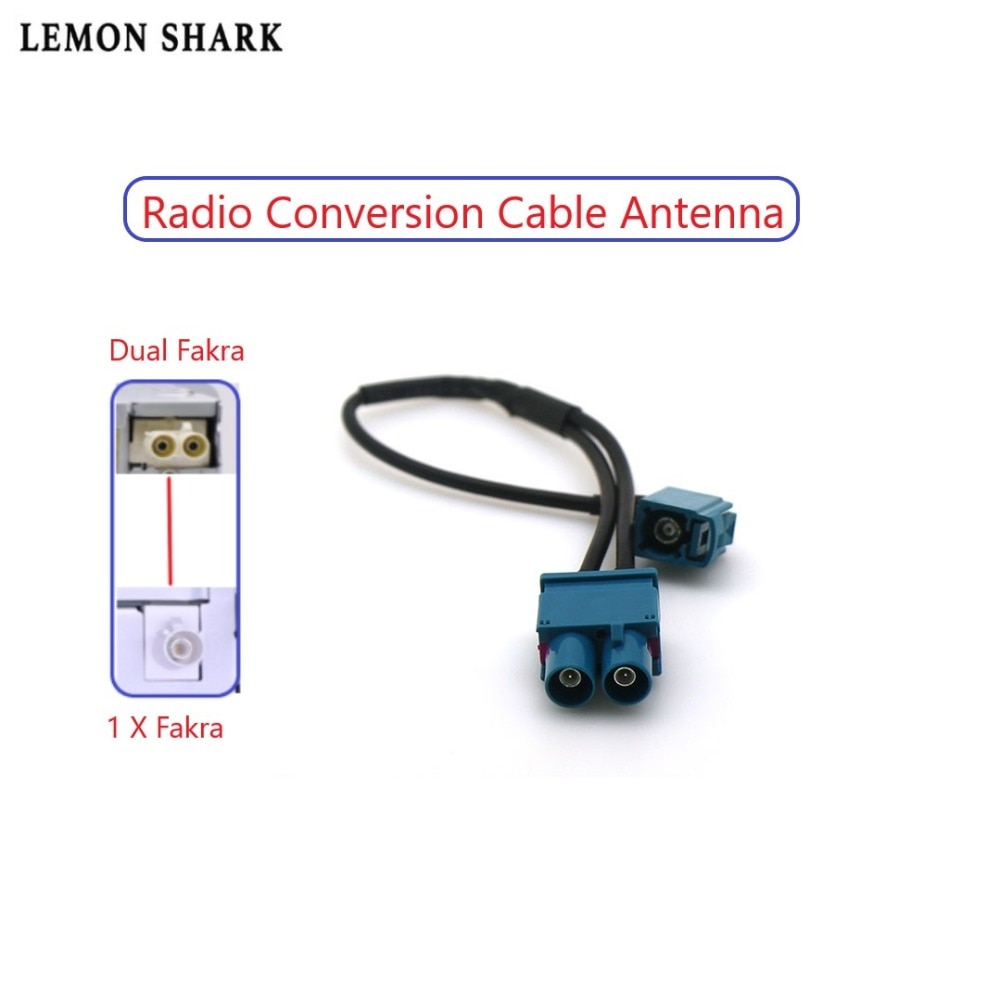 2 FAKRA Male Head To 1 FAKRA Female Head Radio Antenna Adapter Connector for VW