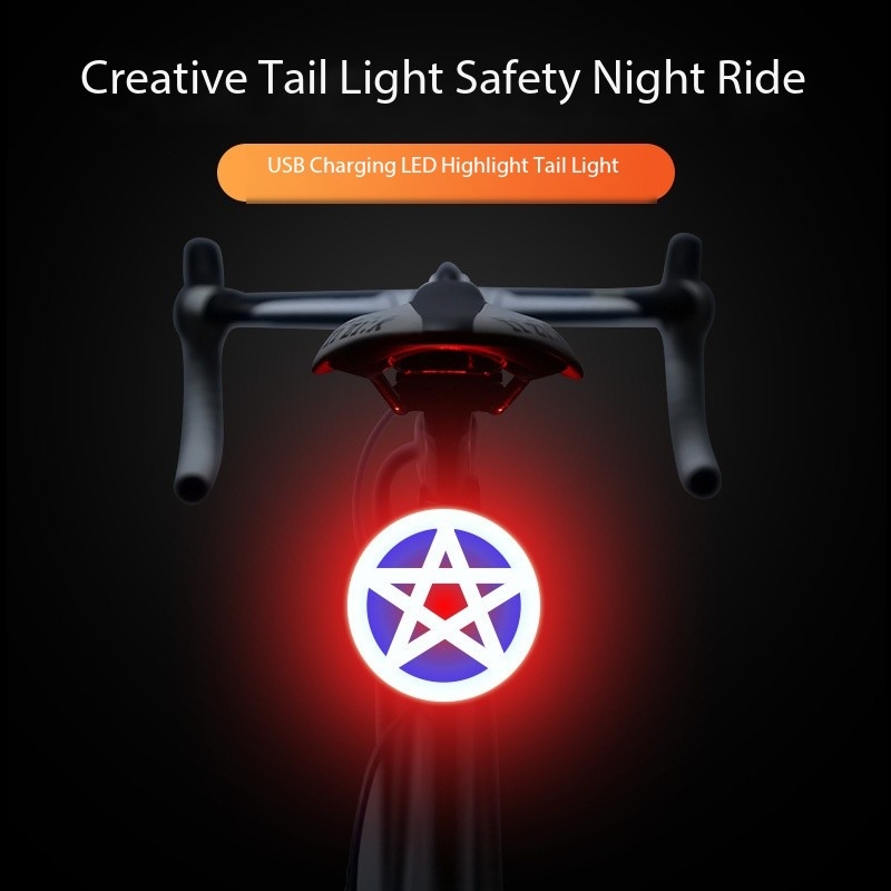 Luz trasera Led para bicicleta, luces traseras con múltiples modos de iluminación, carga USB, accesorios para bicicleta, novedad: Azul
