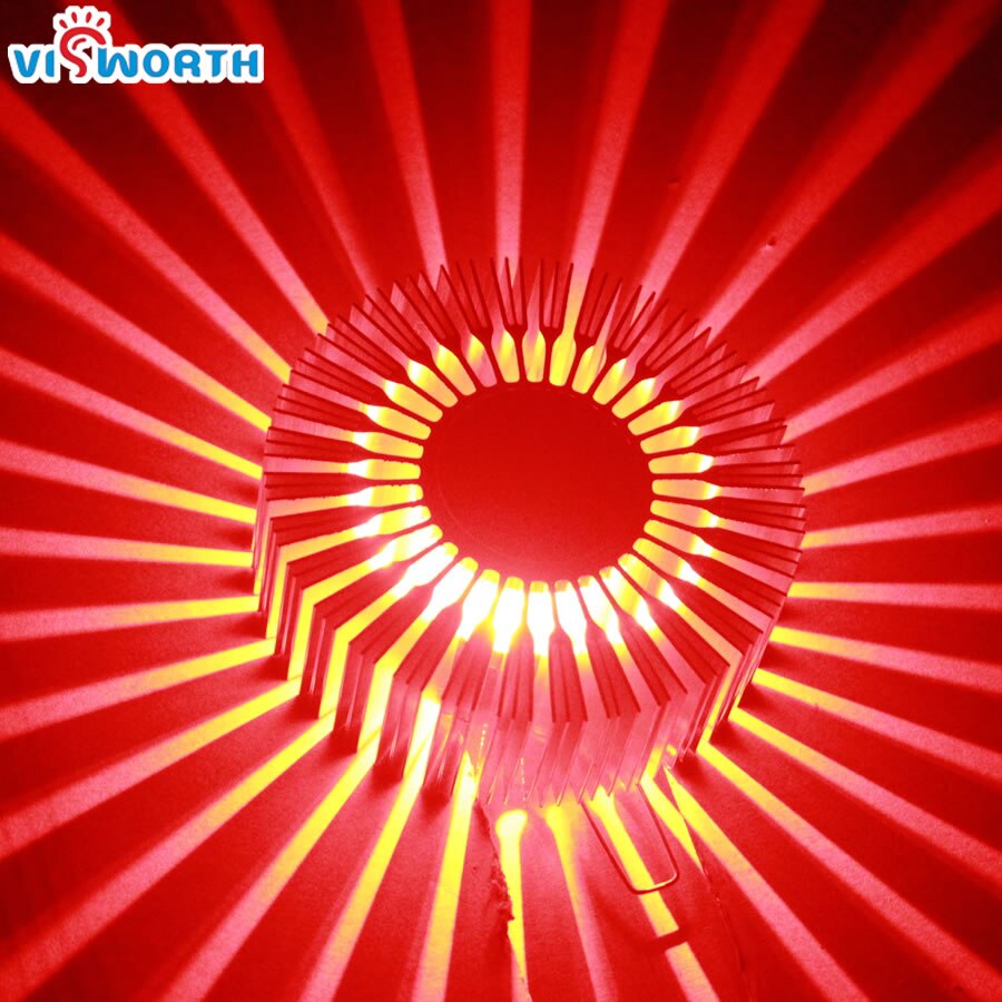 Applique murale fleur de soleil de Noël, budgétaire d'hôtel, lumière de fond, lampes de couloir, 3W, AC 110V, 220V, 240V