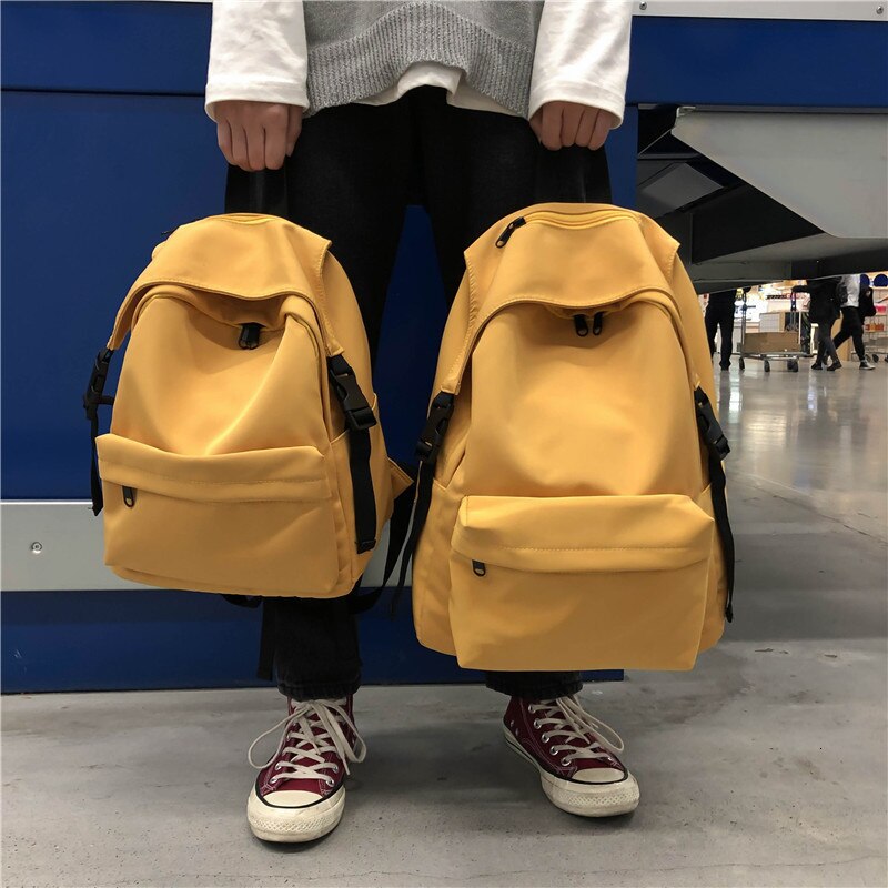 Kobieta solidna tornister dla nastoletnich dziewcząt 2020 Nylon podróży plecak kobiet Mochilas Sac A Dos Ladie plecak na laptopa torba męska paczka