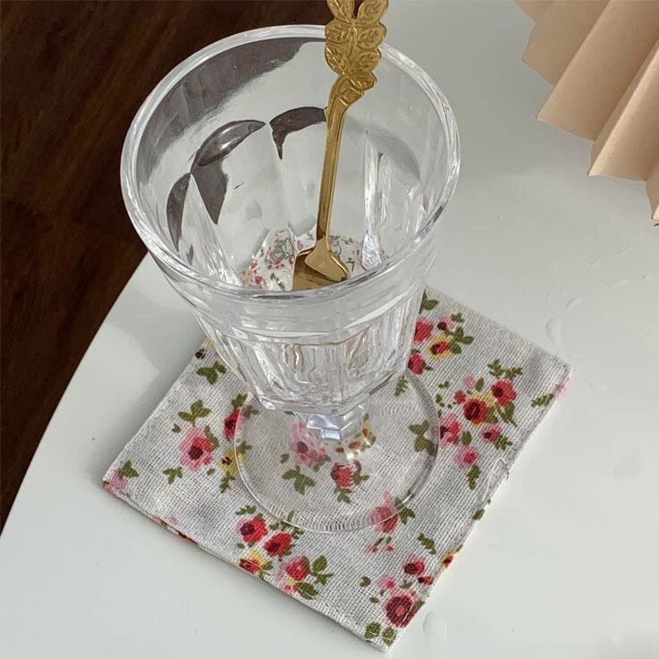 LadyCC – sous-verre Floral rétro coréen, tapis Anti-brûlure, antidérapant, isolant thermique