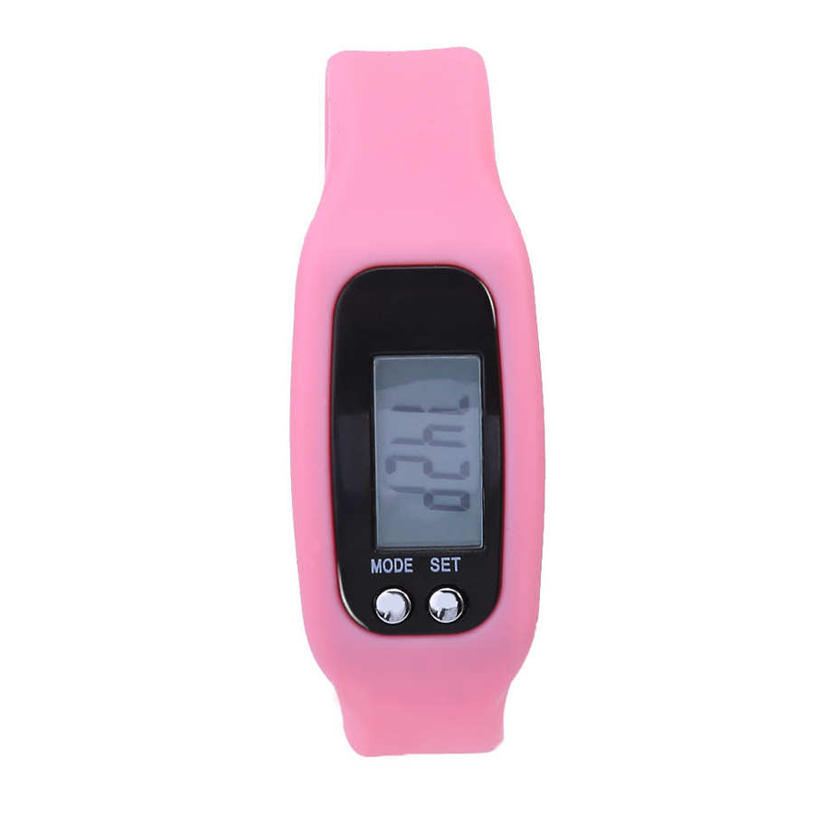 Smart Bracelet Watch Wristband Calorie Counter Pedometer Sports Lightweight Unisex Step Distance Fitness Calorie Bracelet: Pink