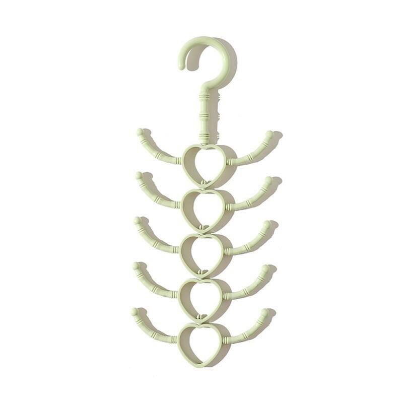 Percha multiusos de 10 garras para colgar pañuelos, bufanda, perchero, gancho de plástico, Zapatero, productos para el hogar