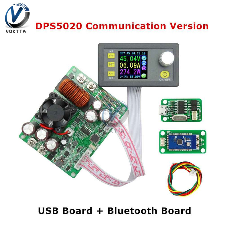 DPS5020 LCD Voltmeter 50V 20A Current Voltage tester Step-down Programmable Power Supply module Regulator Converter