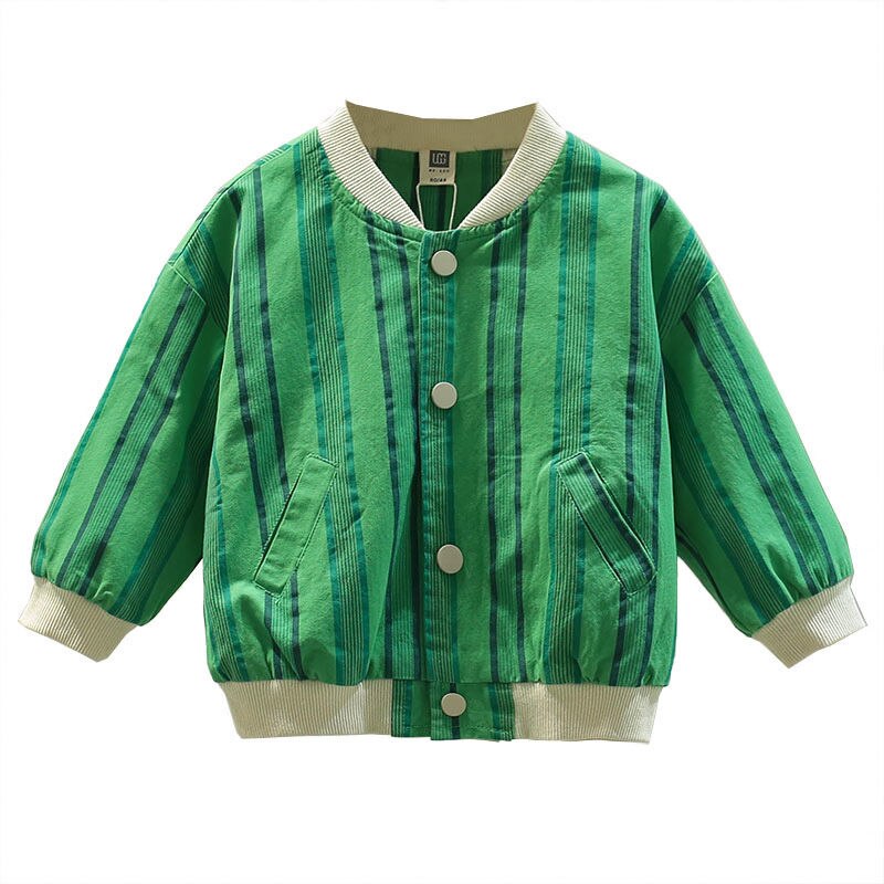 Kids Clothes Baby Boy Jackets Boys Spring Autumn Striped Long Sleeve Flight Jacket Windbreaker Children Sport Coat Clothes A41