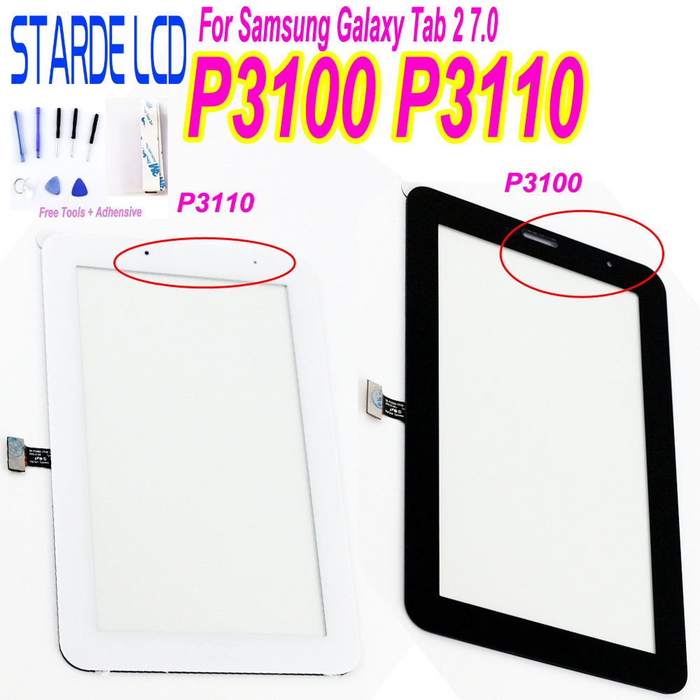 Voor Samsung Galaxy Tab 2 7.0 P3100 P3110 Touch Screen Digitizer Tab2 GT-P3100 GT-P3110 Tablet Touchscreen Glas Sensor Onderdelen