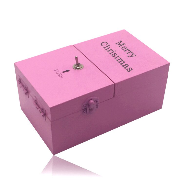 Drôle en bois boîte inutile nouveaux jouets exotiques Anti-Stress Gadgets Surprise jouer astuces blagues pratiques jeu pour les amis: Pink 3
