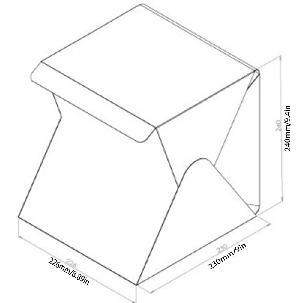 Portable Folding 2 Led Studios Mini Small Photography Light Box And Photo Props Acrylic + Abs Plastic Material