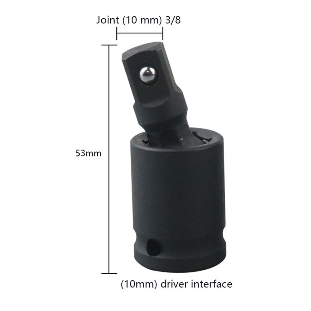 360 Degree Swivel Knuckle Joint Air Impact Wobble Socket Adapter Hand Tool 1/2inch 3/8inch 1/4inch Hand Tool Accessory: Three-eighths inch