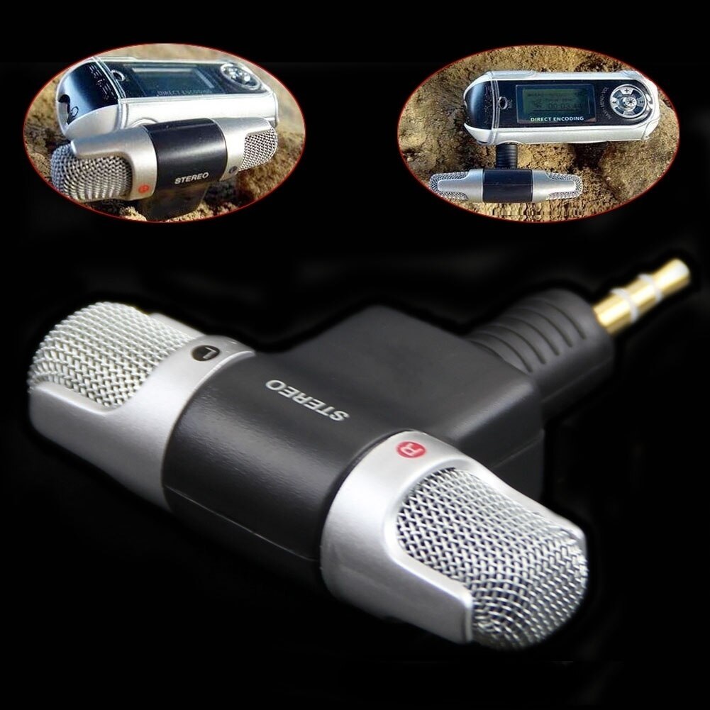 Fornorm 3.5Mm Jack Draagbare Mini Draagbare Digitale Stereo Microfoon Recorder Voor Sony MIC-DS70P Computer Sing Song Karaoke