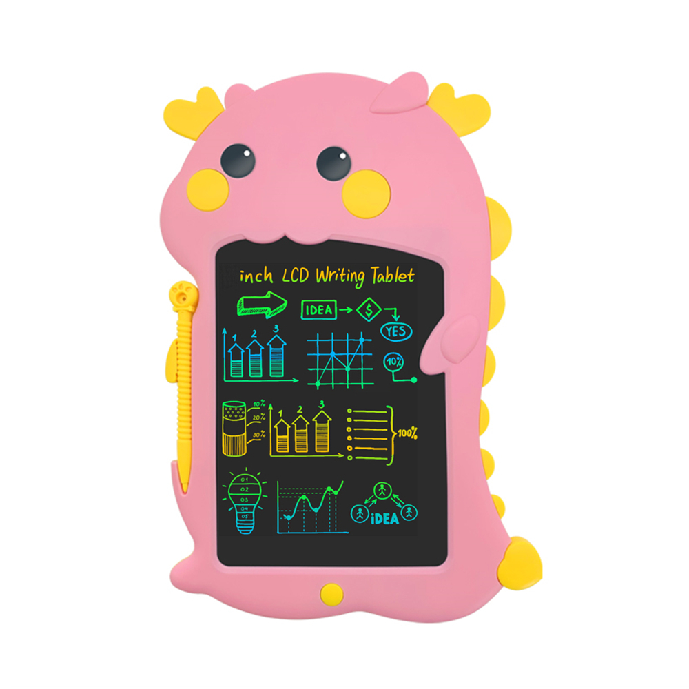 Cartoon Electronic Drawing Board LCD Screen Writing Tablet Digital Graphic Drawing Tablets Electronic Handwriting Pad Board+Pen: Pink mml color