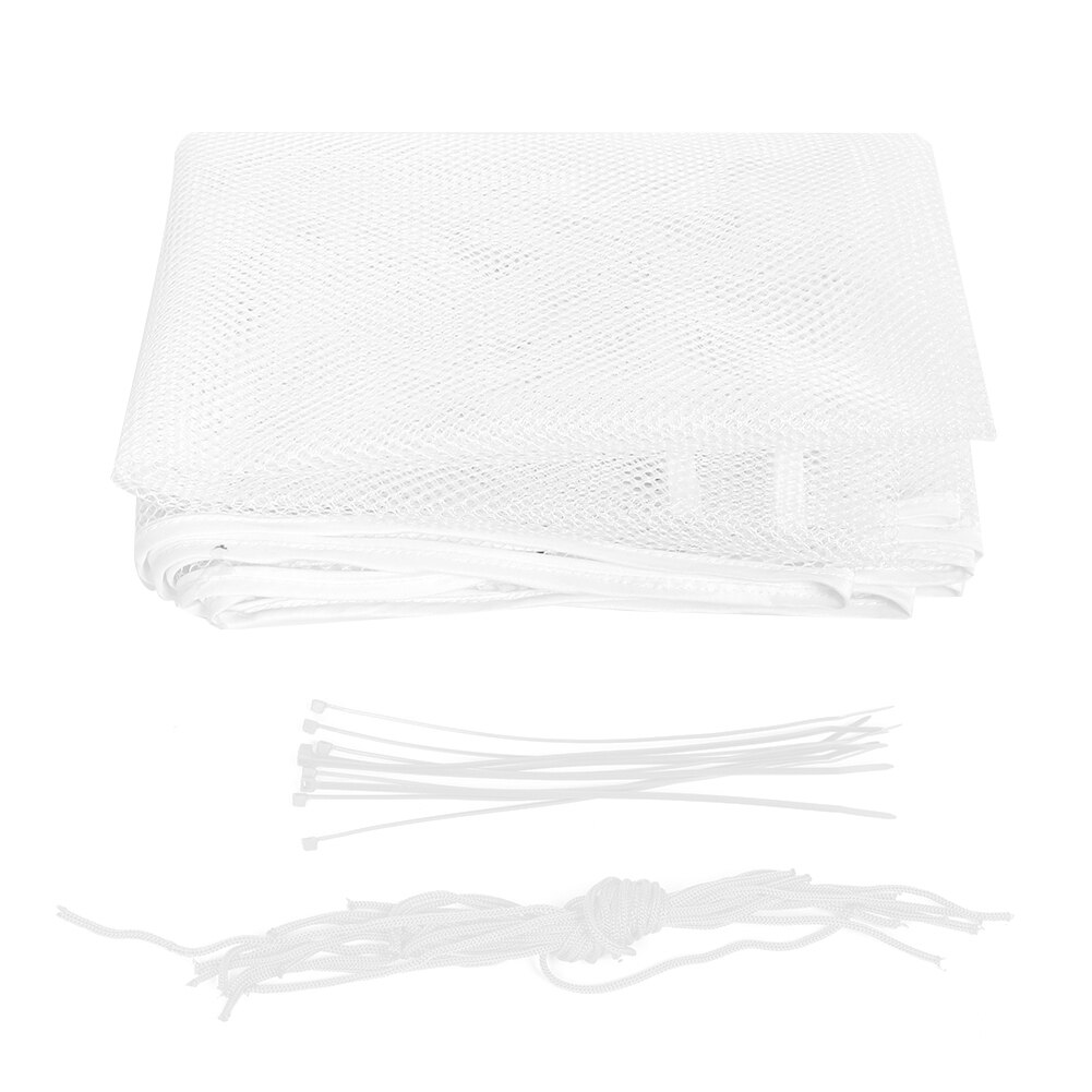 Valla gruesa de malla 3m para bebé, red de seguridad para escaleras para niños, protección contra caídas, decoración para el hogar, raíl de juguete para mascotas, balcón, ajustable, sólido: Blanco