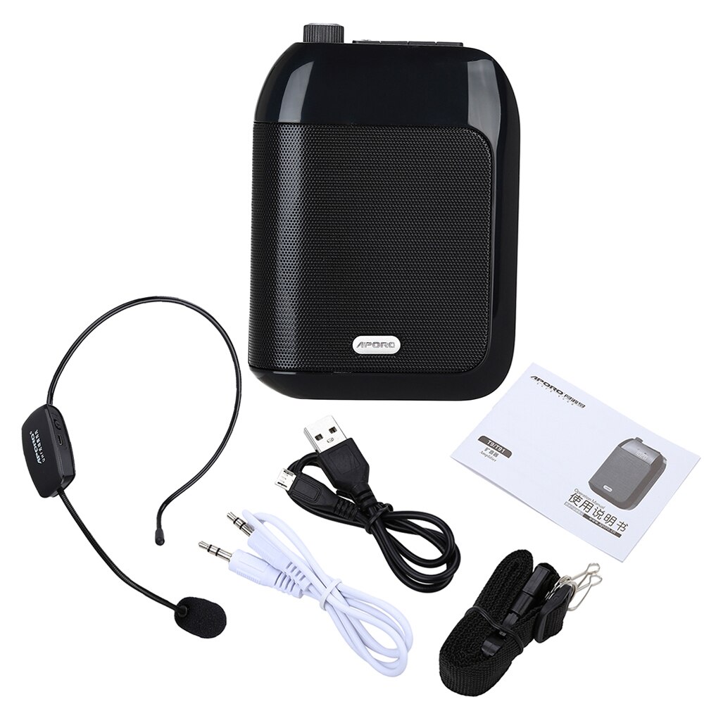 Draagbare Draadloze Bluetooth Voice Versterker Luidspreker Met Mic Luidspreker 2.4G Tf/Usb Disk Microfoon Voor Onderwijs Guiding