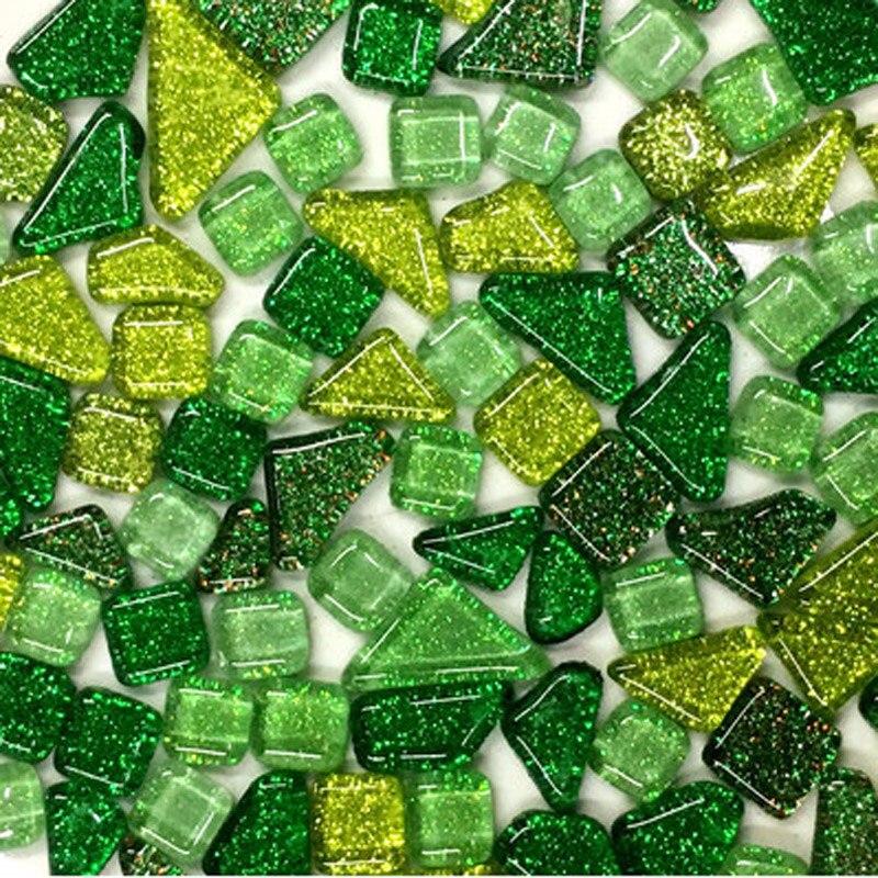120 g/Set colorido brillante de cristal material para hacer manualidades uno mismo azulejos de mosaico a granel decorado a mano arte de mosaico haciendo
