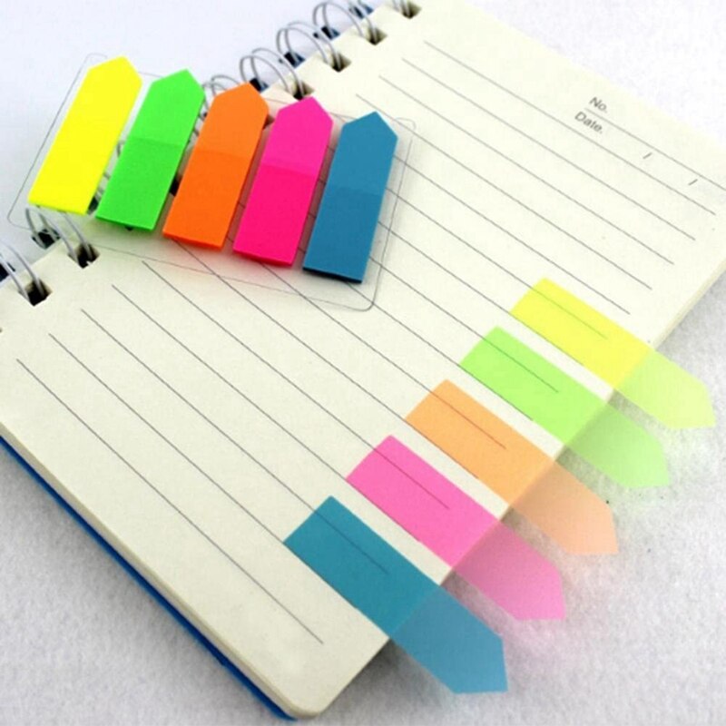! 100Pcs Notitie Marker Label Voor School En Kantoor Gekleurde Kleine Labels, Pagina Markers, 12X44 Mm, 5 Kleuren