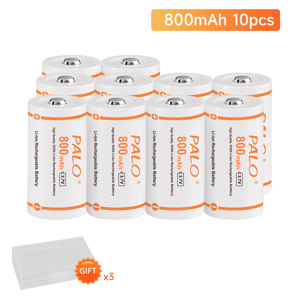 PALO CR123A Batteria 800mAh 3.7V Li-ione Ricaricabile RCR123 16340 Batterie per Torcia A portato 16340 16350 CR123A Batteria: verde