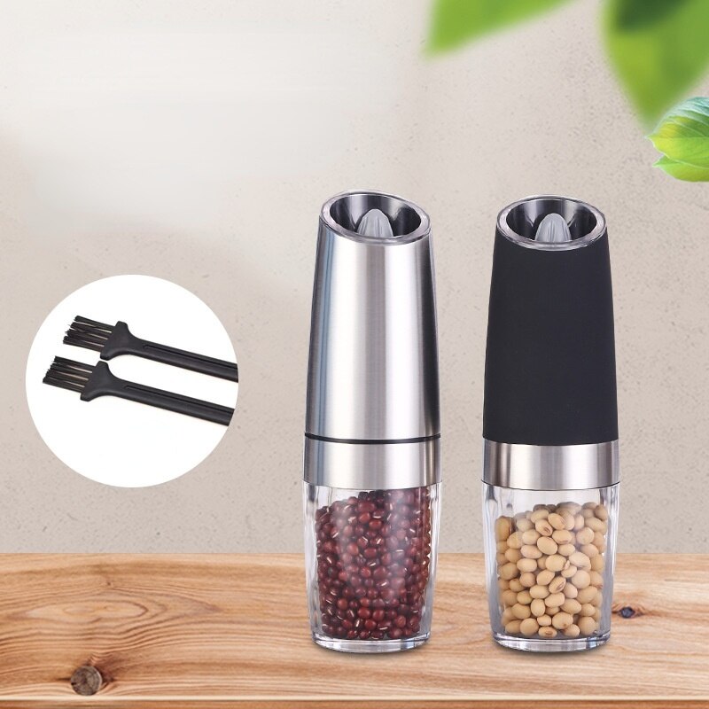 Automatic Salt Pepper Grinder Electric Spice Mill Grinder Seasoning Adjustable Coarseness Kitchen Tools Grinding For Cooking BBQ
