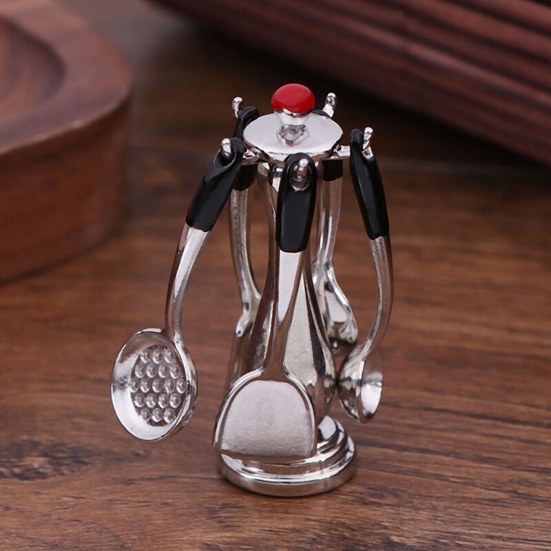 6 teile/satz Miniatur Mini Kochgeschirr Werkzeuge Halfter Miniaturen 1:12 Küche Puppenhaus Spielzeug DIY Puppenhaus Zubehör Bausatz