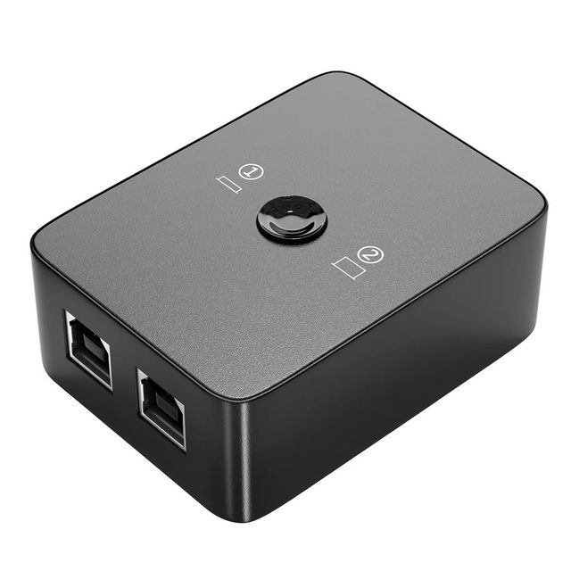 Drucker-teilen-Schalter, Drucker-Splitter, USB-schalten-Gerät für 2 Computer, Verbindung mit 1 Drucker zusammen: Orange