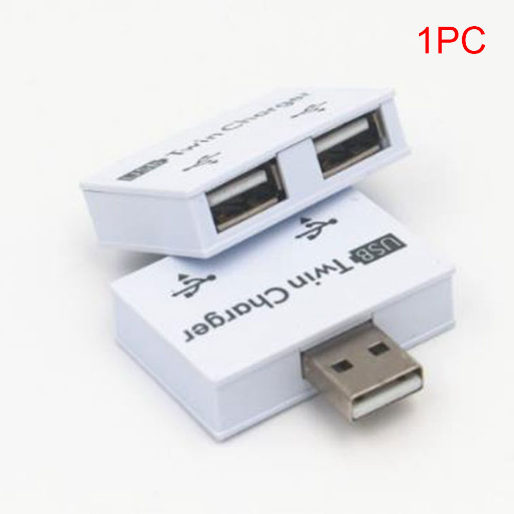 2 Ports Extender Stable Splitter Mini Twin Charger Adapter Practical Portable USB Hub ABS For Phone Tablet