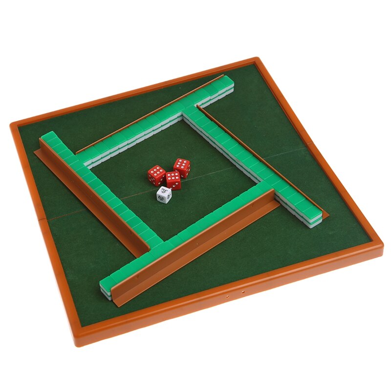 Mini portátil 144 conjunto de Mahjong Mah jong mesa de juego