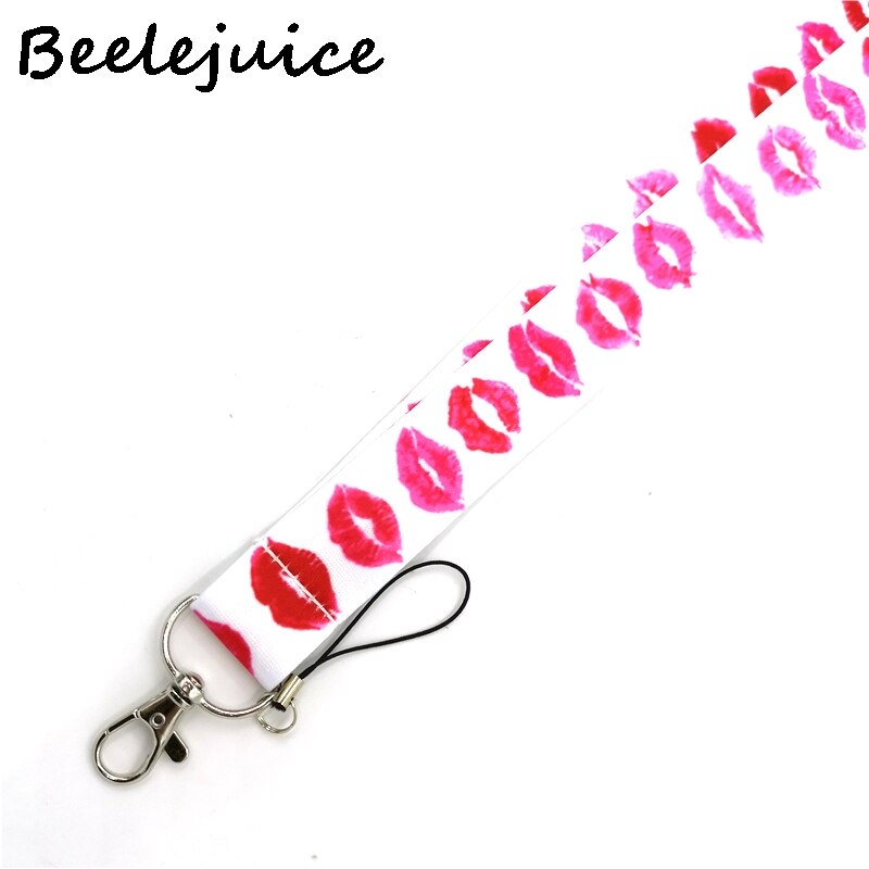 Baiser lèvres SEXY cou sangle lanière porte-clés téléphone Mobile sangle ID Badge porte-corde porte-clés porte-clés cosplay accessoires