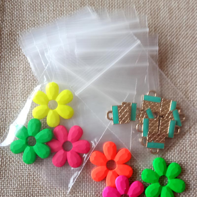 100 stk hvide ziplock-poser klare plastikposer gennemsigtige pe zip-lock-pose til tøj/jul/smykkeemballage displaypose