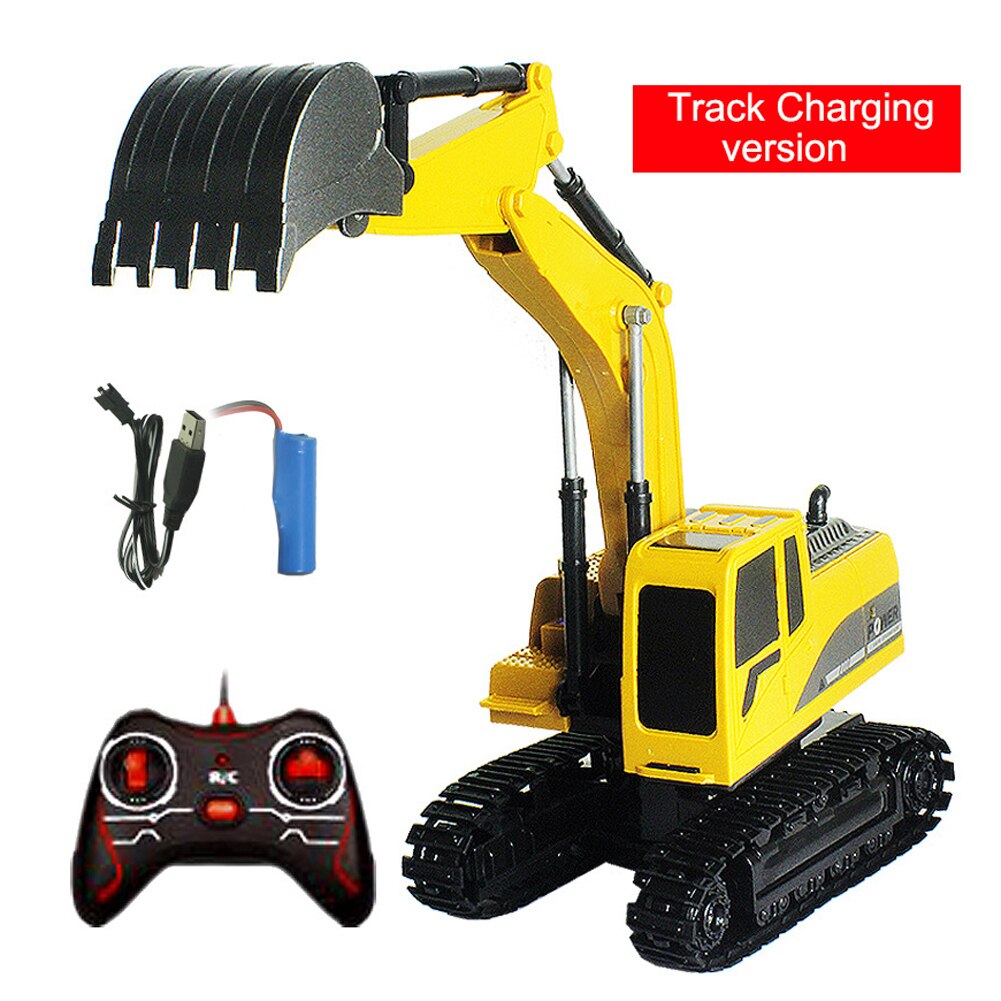 2.4Ghz 6CH 1:24 RC Excavator Toy RC Engineering Car Alloy Plastic Excavator RTR For Kids Christmas