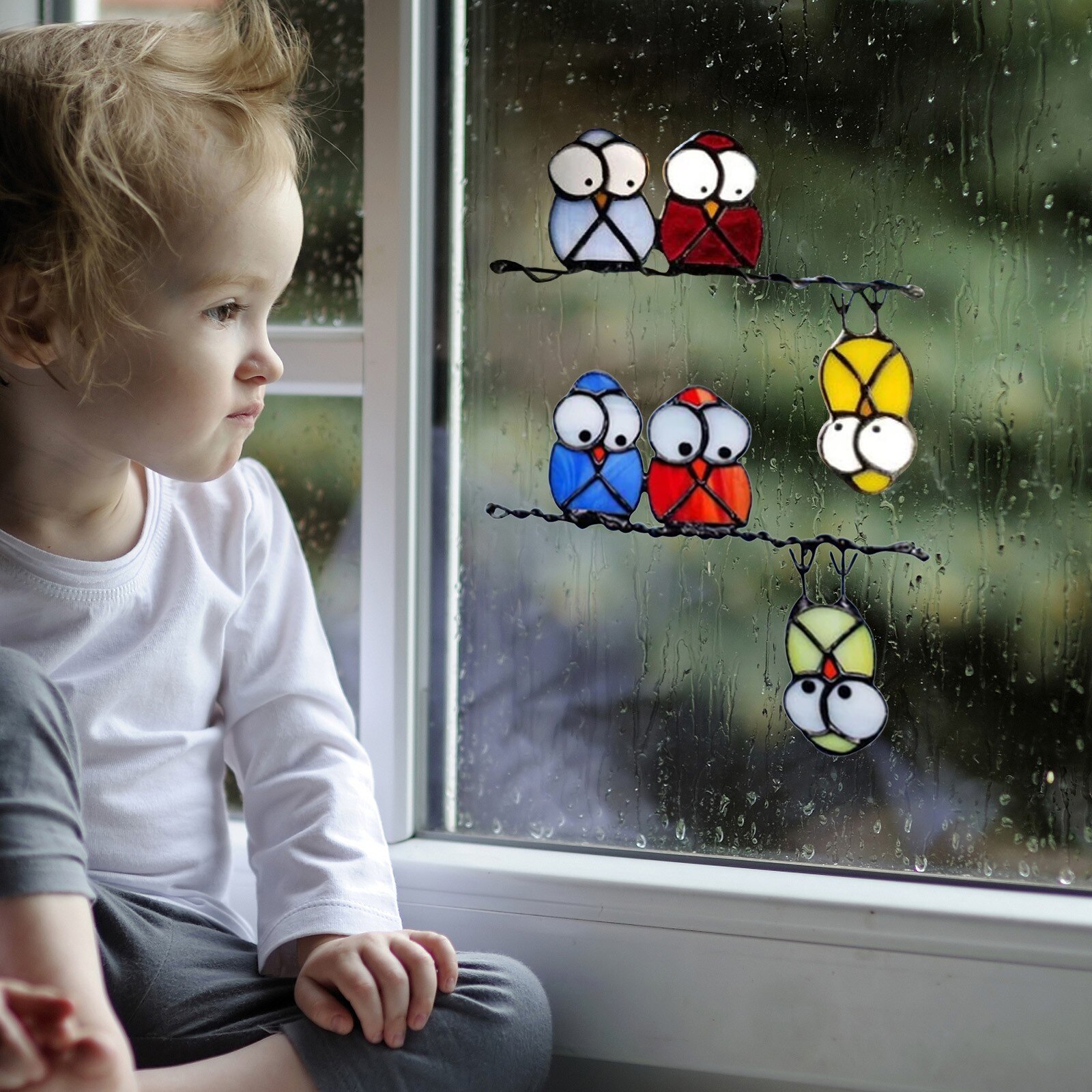 Window Stickers Birds Window Clings Window Decals Spring Decorations Fridge Magnets Home Decoration Stickers