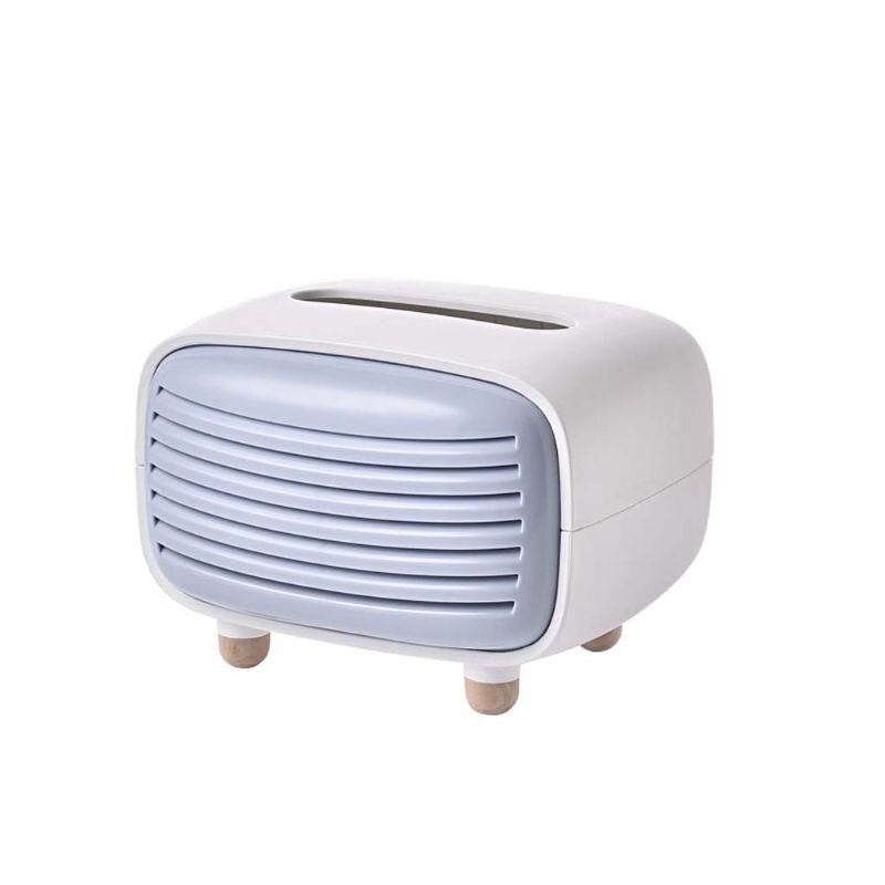 Vintage Radio Facial Tissue Box Cover Napkin Holder Organizer Paper Towel Dispenser Container for Bathroom Car Office Home Decor: BL