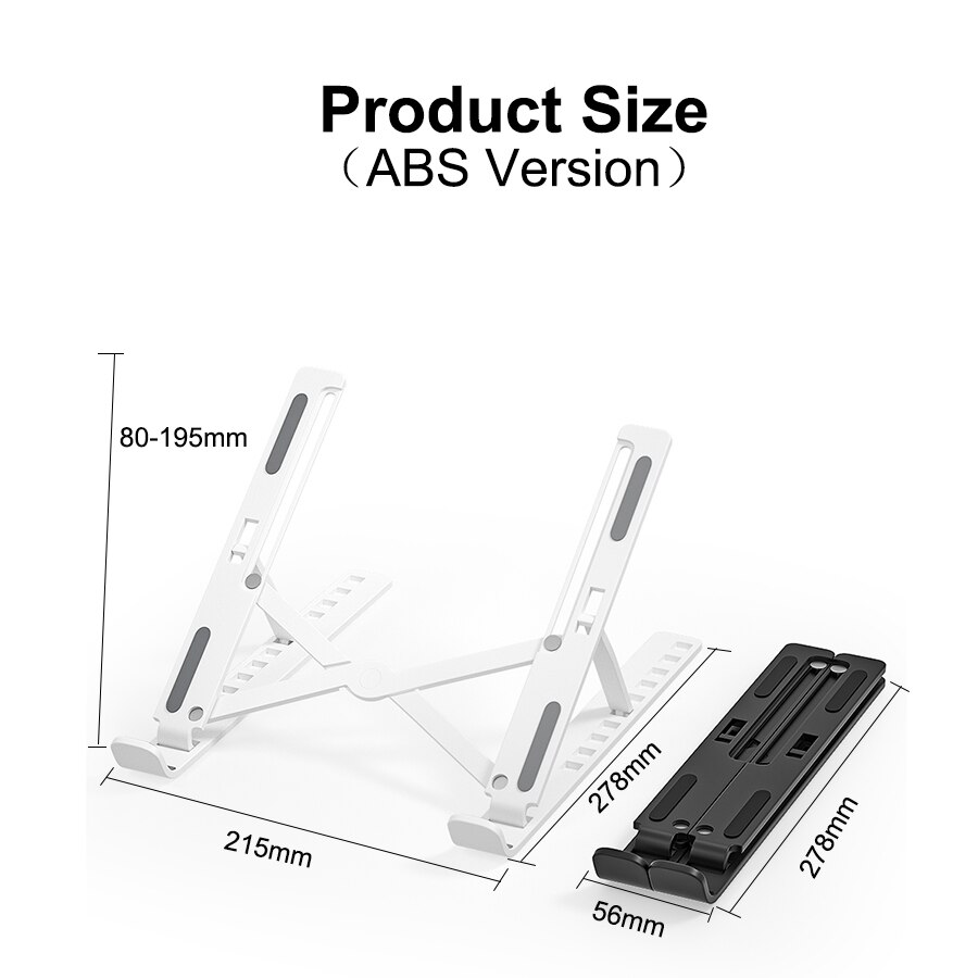 Opvouwbare laptop tafe,Verstelbare Laptop Stand Base Ondersteuning Notebook Houder Voor Macbook Xiaomi Computer Laptop Tafel Draagbare Tablet Stand Voor Laptop