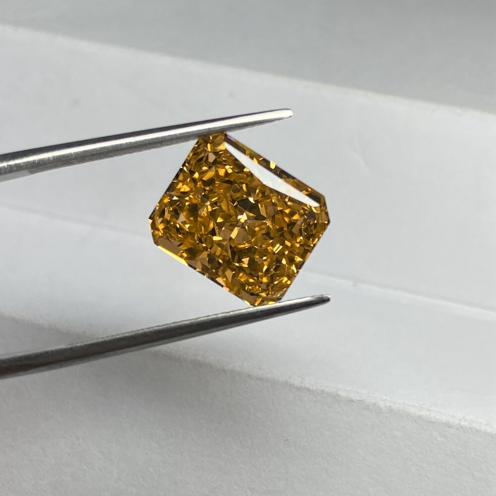 Meisidian 6A Cz Diamant 10X12Mm 12 Cts Verpletterd Radiant Cut Morganite Roze Zirconia Steen