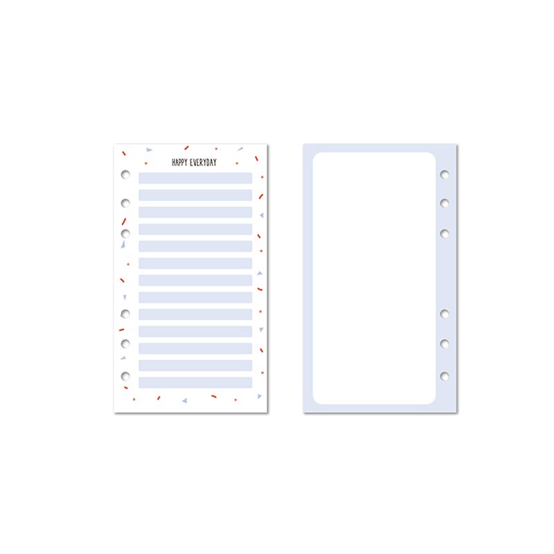 Lovedoki-papier de recharge pour agenda, planificateur coréen Dokibook, 6 trous, feuilles amples, en spirale, accessoires pour cahiers