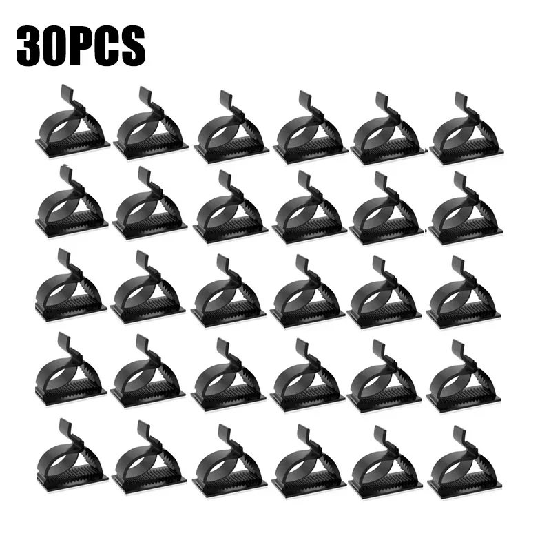 Selbstklebende Kabel-Organizer-Clips, verstellbar, für den Schreibtisch, ordentliches Kabel, Kabelmanager, Befestigungsklemme, USB-Kabel-Befestigungsclips für das Heimbüro: Grau