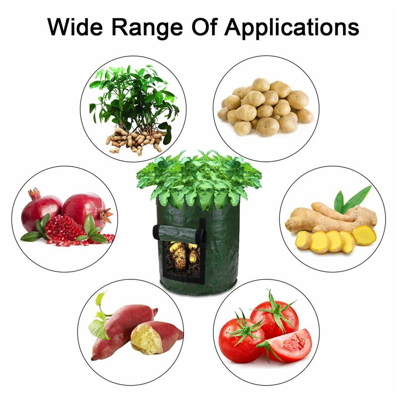 Potatis odla behållare påse grönsaks uteplats tomatsäck planter trädgårdsarbete tjockna planterings kruka hållbara frö trädgårdsredskap