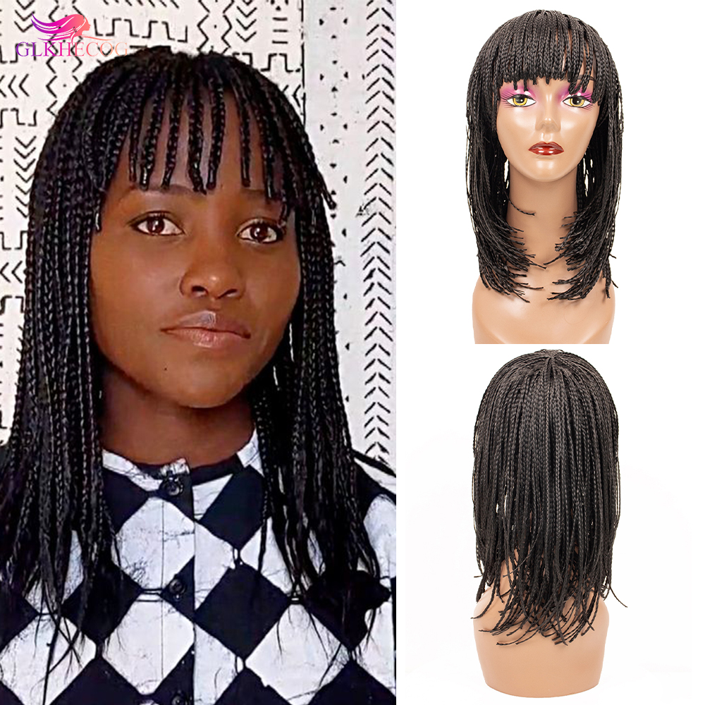 Short Box Braid Wigs Synthetic Braiding Hair For Women African Braid Wig Braided Wigs Synthetic Bob Wig Braided Wigs