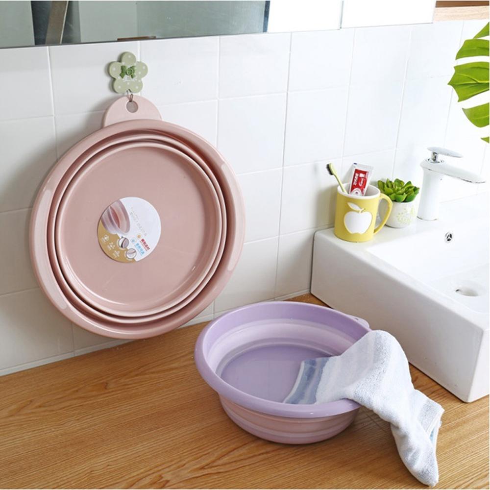 Pieghevole Mocio Secchio Portatile di Lavaggio di Plastica Bacino Pediluvio Pieghevole Da Cucina padella per La Casa Accessori per La Pulizia