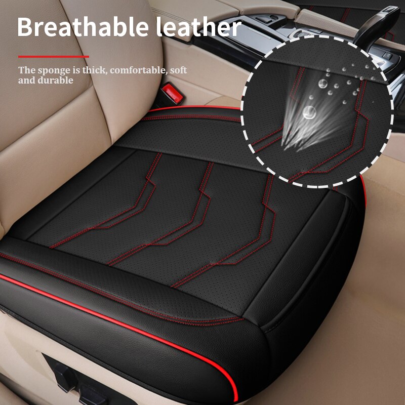 Vier Seizoenen Universele Autostoel Cover Set Pu Leer Ademend Zitkussen Protector Anti-Slip Past Voor 99% Auto auto Goederen
