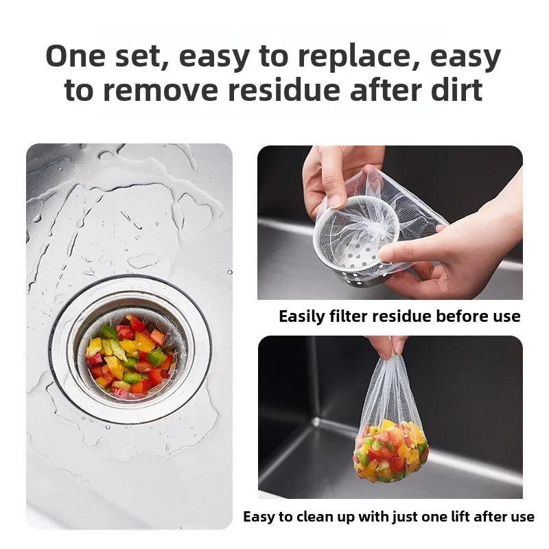 Wegwerp gootsteenzeefje - Afvoerfilter voor wastafels, kommen en gootsteenaccessoires voor voedselafval