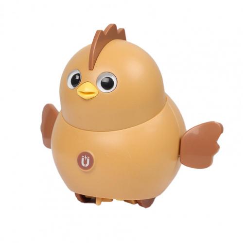 Pollo oscilante eléctrico, polluelo de juguete magnético de plástico con dibujos animados para el hogar: Marrón