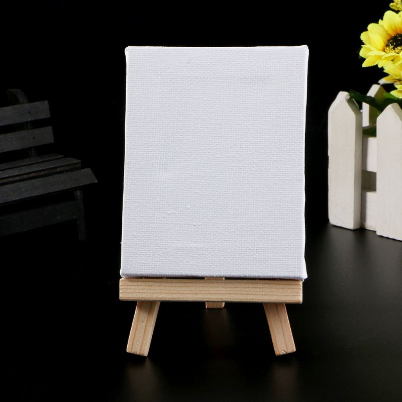 Mini Natural Wood Cotton Easel Frame Display Holder For Art Painting Wedding Party Craft M0XB